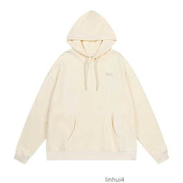 

mens hoodie sweatshirt classic embroidered round neck paris fashion cotton casual couple solid color d6og, Black