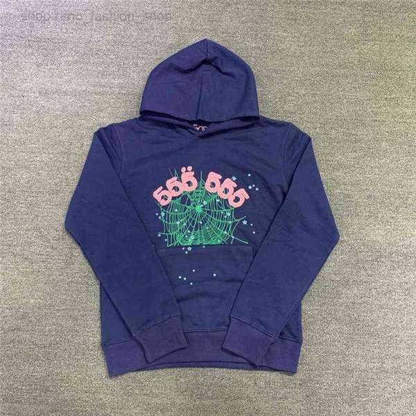 

red sp5der young thug 555555 angel hoodies men women foam printing spider web pullover sweatshirts 3 9y2o, Black