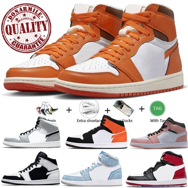 

2023 jumpman 1 basketball shoes men 1s lost found true university blue hyper royal panda dark mocha bred shadow unc smoke grey women sports