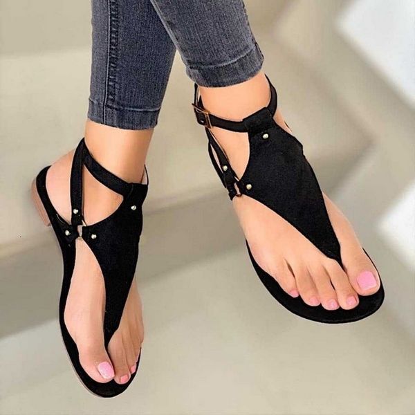 

sandals women summer outdoor beach flip-flop solid fashion gladiator flats casual ladies shoes 230224, Black