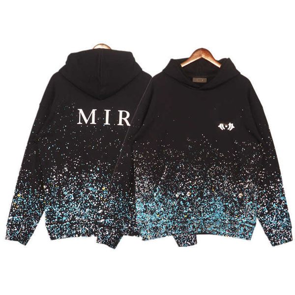 

designer hoodie mans hoodies star splash ink flower print sweatshirts womens hoodys luxury jogger men hoody sweater fashion tracksuit 59845, Black