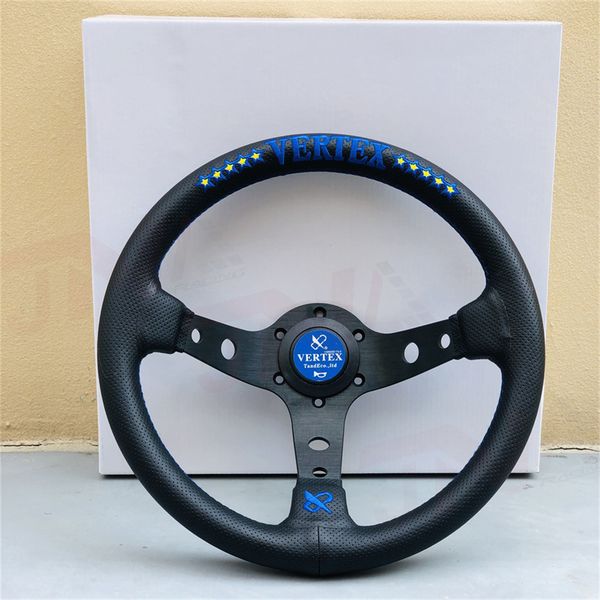 

jdm vertex style 13inch leather embroidery drift rally sport steering wheel