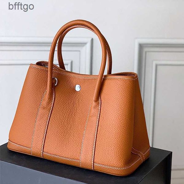 

herme designer garden party bags for women commuter tote versatile large capacity 2023 new genuine leather wom