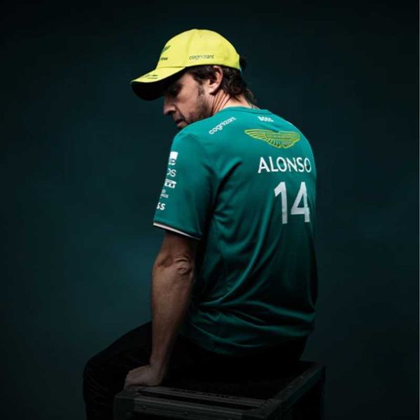 

aston martin t-shirt amf1 official fernando alonso formula racing f1 moto motorcycle tees, White;black