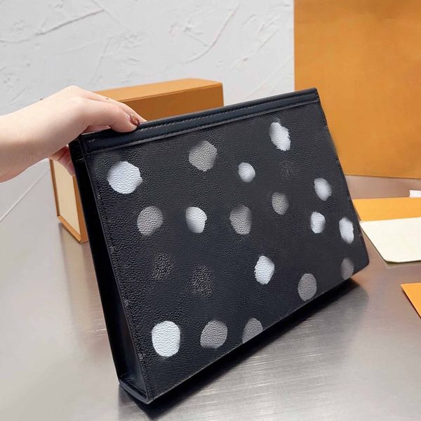 

designer clutch bags wallet floral print women handbag white dot multifunction card holder coin purse