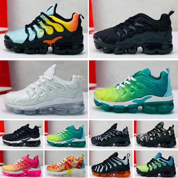 

2021 kids tn plus designer sports running shoes children boy girls trainers sneakers classic outdoor toddler3070, Black