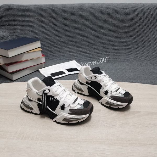 

women luxury boots shoes reflective sneakers designer trainers genuine leather fabric suede runner winter fall lace up sneaker, Black