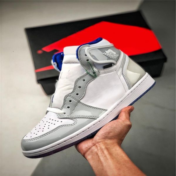 

new release 1 high og zooms r2t racer blue white outdoor shoes men women fearless black lucky green varsity red with original3144