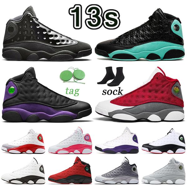 

luxury basketball shoes jumpman 13 13s men women trainers j13 outdool sneakers island green court purple pink red flint atmosphere grey cap