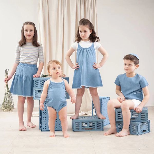 

clothing sets kids clothes denim 230224, White