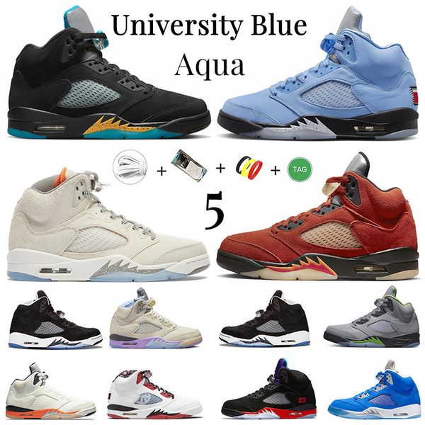 

jumpman 5 5s university blue basketball shoes craft aqua mars easter racer blue dj khaled oreo black metallic tex off noir men women trainer