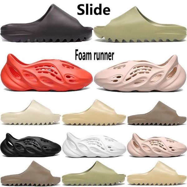 

2021 foam runner slipper sandal shoes resin triple bone black white desert sand earth brown mens women slides sandals232x
