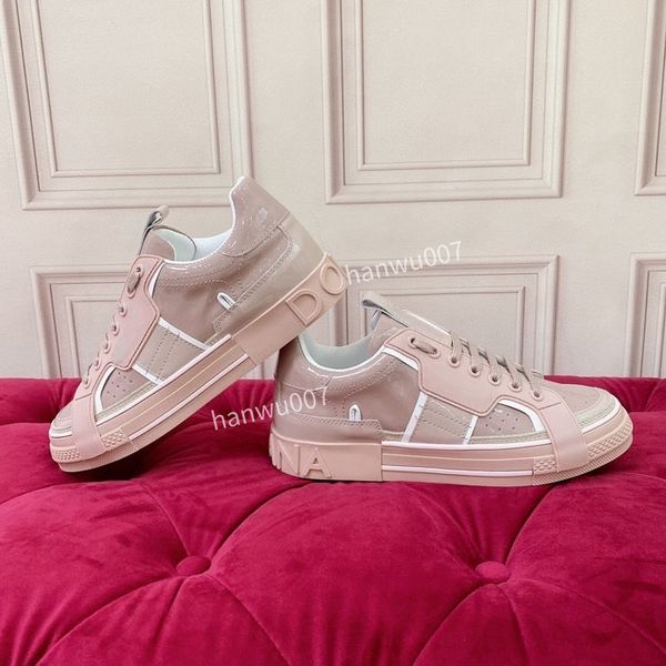 

2023 designer boots calfskin casual shoes reflective sneakers leather trainers fashion shoes leisure shoe platform lace-up women mens sneake, Black