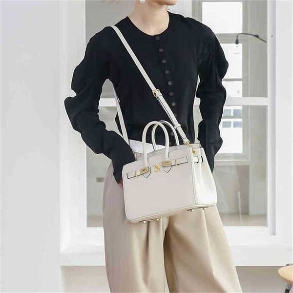 

handbag 2023 new bag leather mini hand messenger female buckle