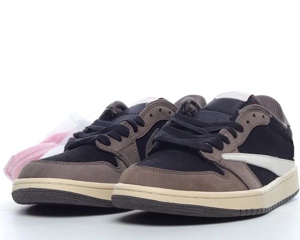 

basketball shoes jumpman 1s low og x travis scotts dark brown mocha outdoor sneaker sports with original box