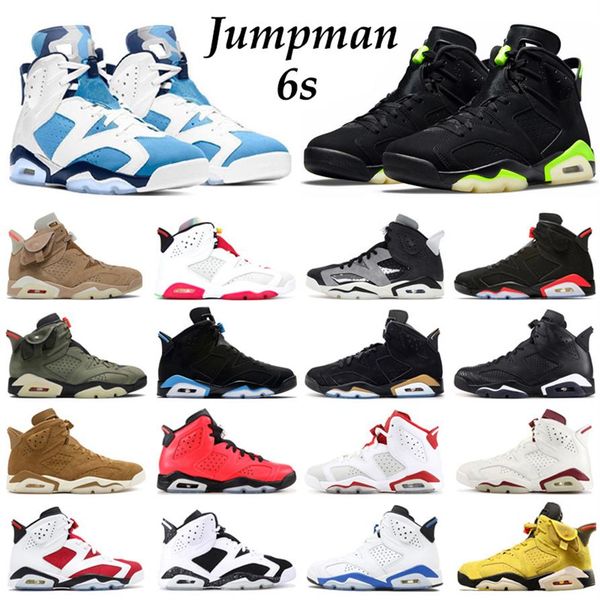 

jumpman 6 6s men basketball shoes unc british khaki electric green black infrared hare dmp mens trainers sport sneakers3017