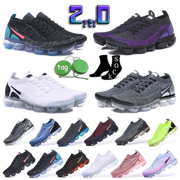 

2023 cushion fk 1.0 2.0 running shoes fly triple volt black metallic gold multi-color light moon mango pure platinum white knit bred racer b
