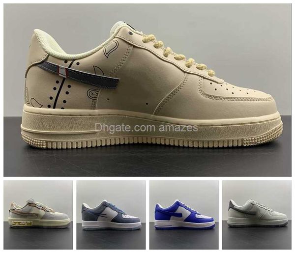 

2023 1 low 07 ps5 mens womens flyline running shoes sports skateboarding cashew flowers sneakers cw2288-316 for size eur 36-45