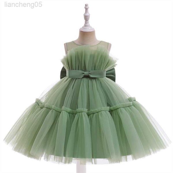 

girl's dresses 2023 princess ball gowns for kids girl children sleeveless tulle dress infant big bow fancy partywear teens grad night f, Red;yellow