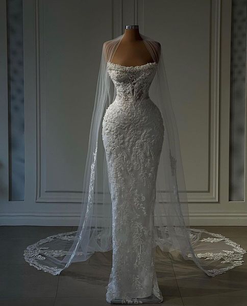 

elegant mermaid prom dresses sleeveless bateau 3d lace pearls appliques sequins floor length celebrity diamonds evening dress bridal gowns p, Black