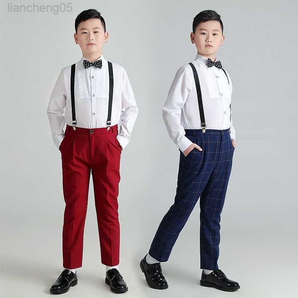 

clothing sets formal kids boys gentleman clothes set white long sleeve shirt pants boys outfits wedding birthday party suits 6 8 10 12 14 16
