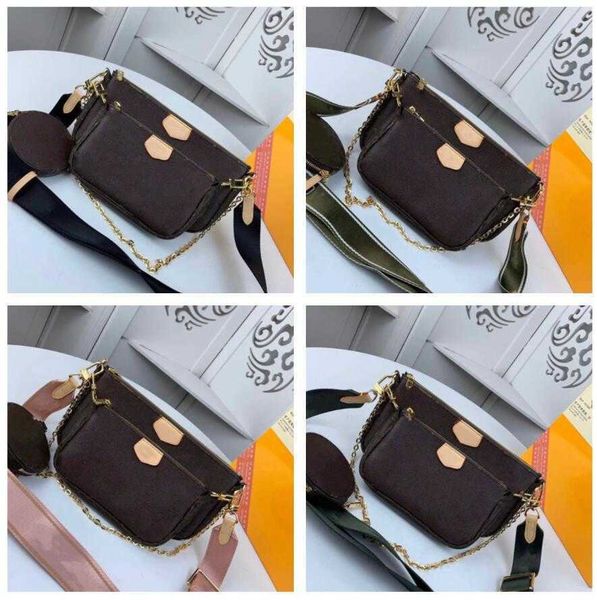 

2023 new womens luxury shoulder bag designer handbags genuine leather fashion vogue cross body tote bags 3pieces etf ashionc lassicalc lutch, Black