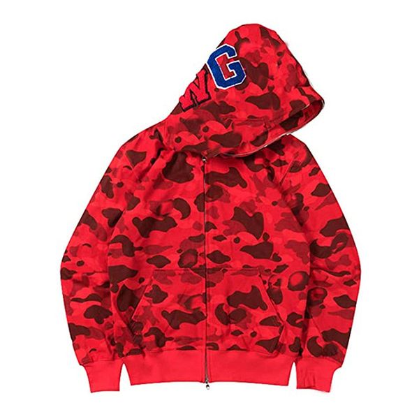 

men's hoodie women's zipper shirt men's and high product camouflage print coat street fashion couple sports cardigan hip hop, Black
