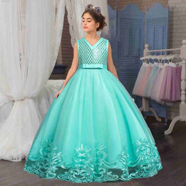 

girl's dresses gaun pengiring pengantin pita bunga 2023 untuk anak perempuan gaun pesta pernikahan putri renda elegan gaun malam gala p, Red;yellow