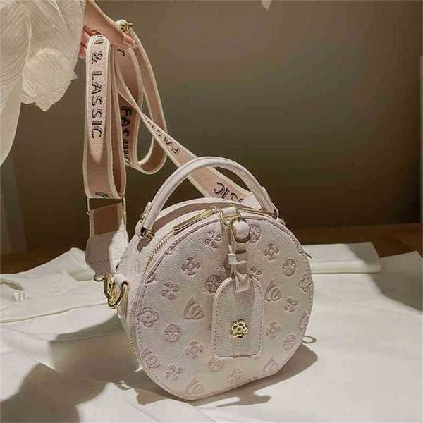

handbag 2023 new bag female spring trend red shoulder messenger portable round cake