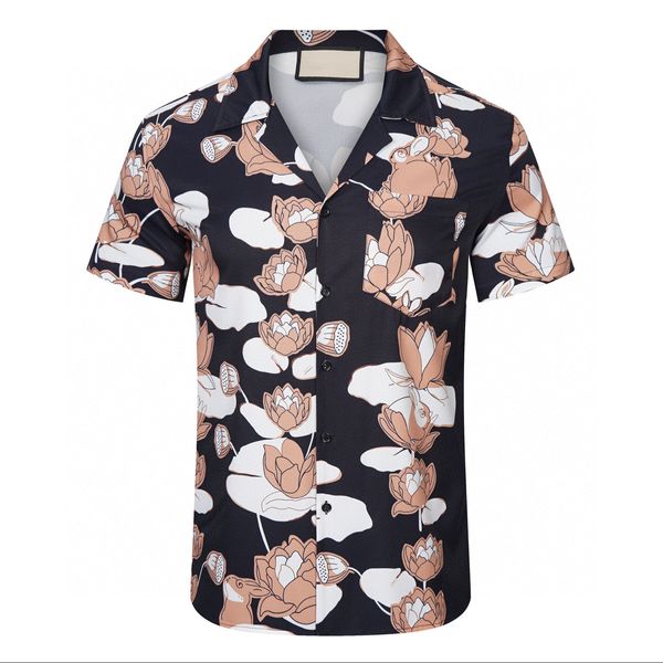

men's plus tees & polos round neck embroidered and printed polar style summer wear with street pure cotton f22dsw, Black;brown