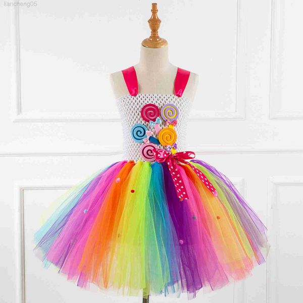 

girl's dresses toddler girls sleeveless babys birthday dresses girl party tutu princess dress kids rainbow dress simple long sleeve dre, Red;yellow