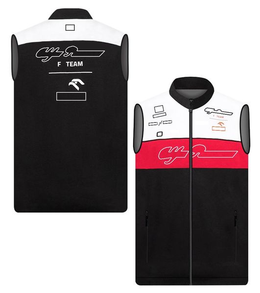 

2023 f1 formula 1 men's vest sports sleeveless jacket spring autumn casual waistcoat racing cycling zip vest gilet with 2 pockets