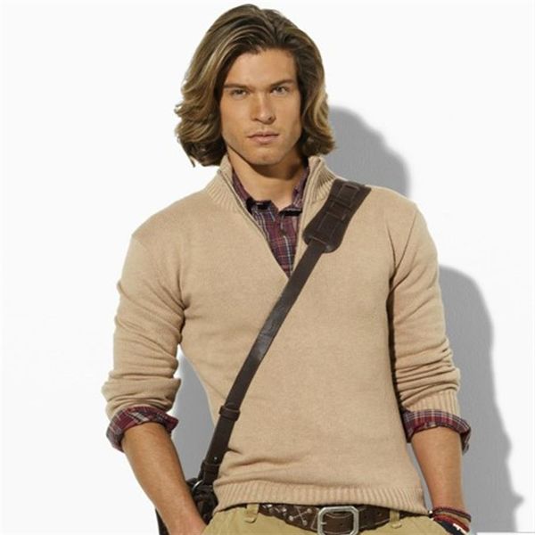 

new mile wile polo brand men's sweater knit cotton sweater jumper pullover polo sweaters sma270n, White;black