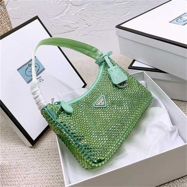 

handbag 2023 new bag super flash rhinestone hand mobile phone hobo