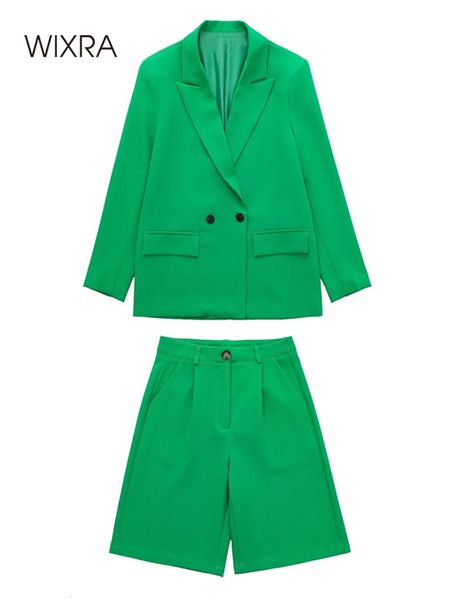 

women s suits blazers wixra women office lady blazer sets double breasted notched coat straight pants bodycon skirt casual suit shorts autum, White;black