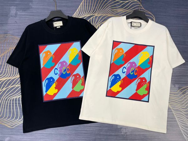 

mens luxurys designer t shirt 2023 men's round collar letters printed breathable men and women short sleeve casual shirts wholesale clo, White;black