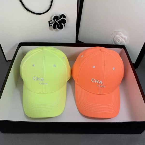 

2023 ball caps designer casquette candy fluorescent cotton baseball couple fashion letter street shooting cap n1, Blue;gray