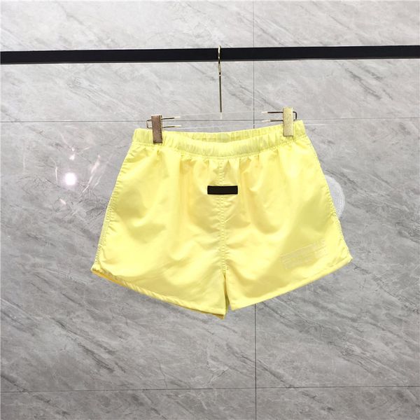 

23ss summer europe beach shorts women men embroidery flocked logo nylon middle pants jogging short bottoms