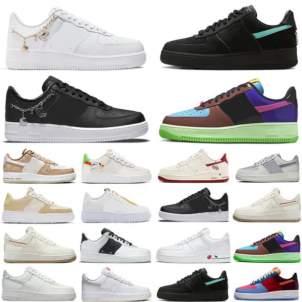 

lucky charms 1 low casual shoes one for men women platform sneakers pixel gold chain sail tan white rose patent have a good game mens traine, Black