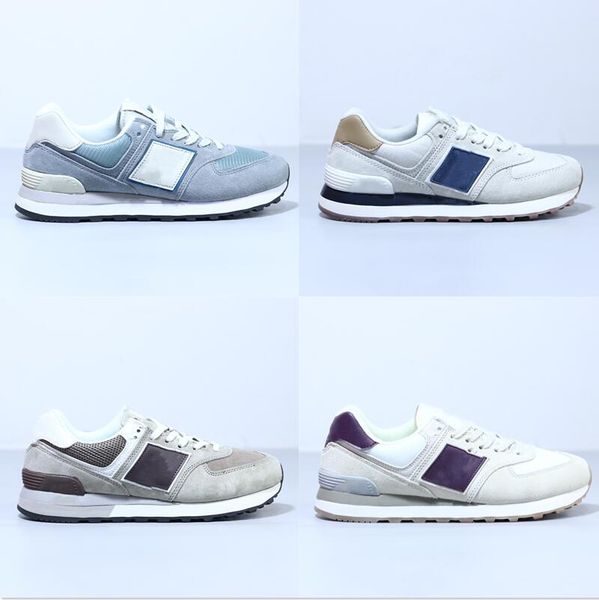 

574s low light blue running shoes wire side light camel color velvet vamp sneaker