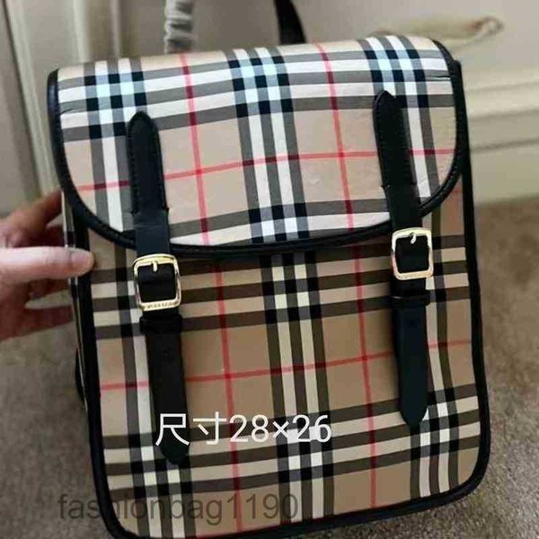 

bag new luxury designer handbags burbrerys vintage backpack english grid style practical portable large capacity childrens edition schoolbag