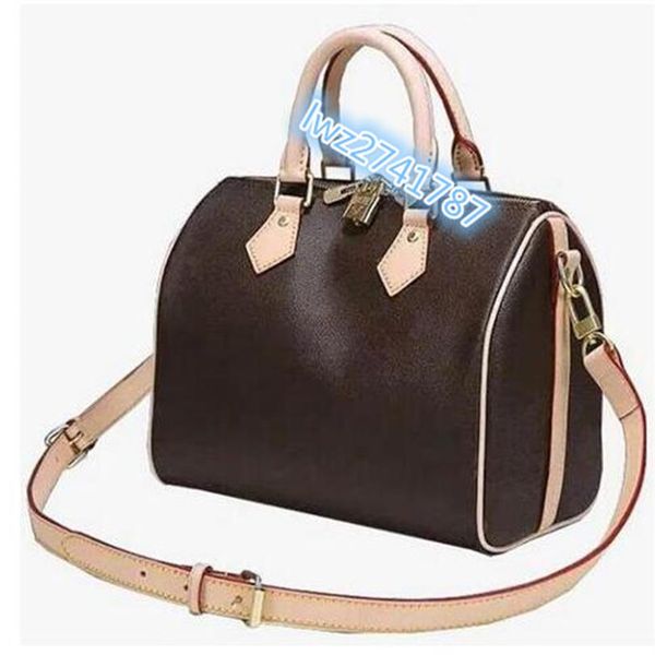 

woman speedy designer shoulder bags handbags bag genuine leather tote purse with strap205o