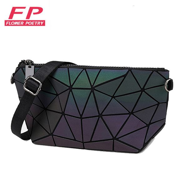 

evening bags 2023 ladies messenger women geometric chain handbag luminous crossbody with 2 shoulder straps for 230223