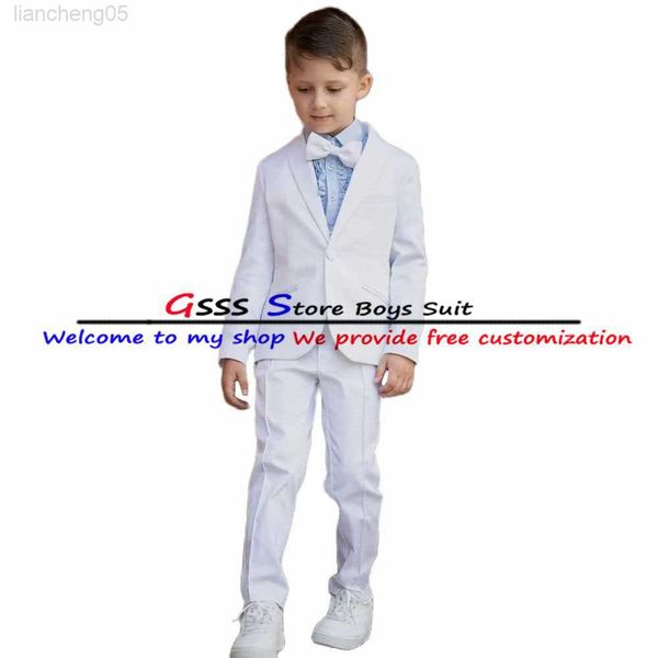 

clothing sets summer white wedding tuxedo boys 2 piece formal business blazer pants kids full outfit child jacket terno infantil menino w022