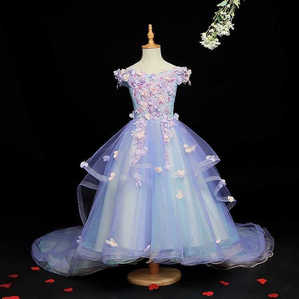 

girl's dresses children wedding dress pageant infantil 1st birthday dress for baby girl baptism clothes floral princess dresses toddler, Red;yellow