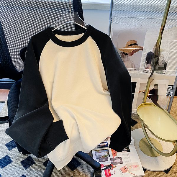 

womens hoodies sweatshirts autumn y2k women harajuku patchwork hoodie clothes long sleeve oversized korean thin sweatshirt pullover 230224, Black
