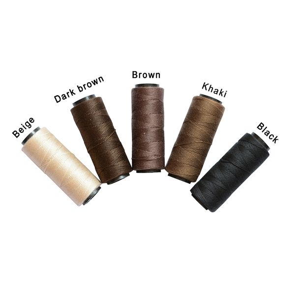 

3 rolls/5 rolls hair weaving threads with 4 pcs c curved needles wig making tools sewing thread