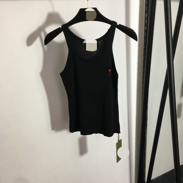 

222 2023 spring summer women sweater sleeveless crew neck blue yellow black striped pullover womens meiyi86, White;black