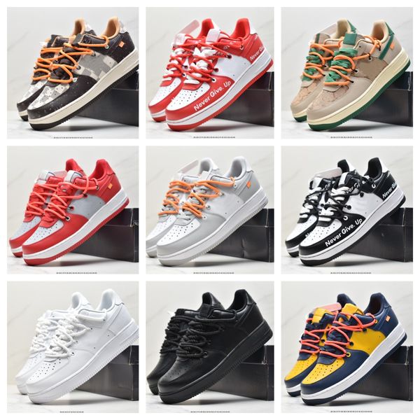 

futura x airforces low men womens casual shoes ow designer af1s monograms running shoes panda white black pine green unc classic off trainer