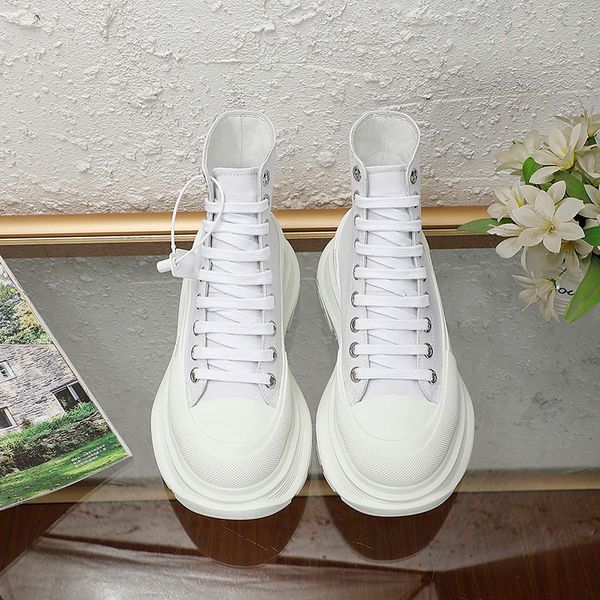 

35-40 high-women's canvas shoes 4 colors laced up casual sneaker